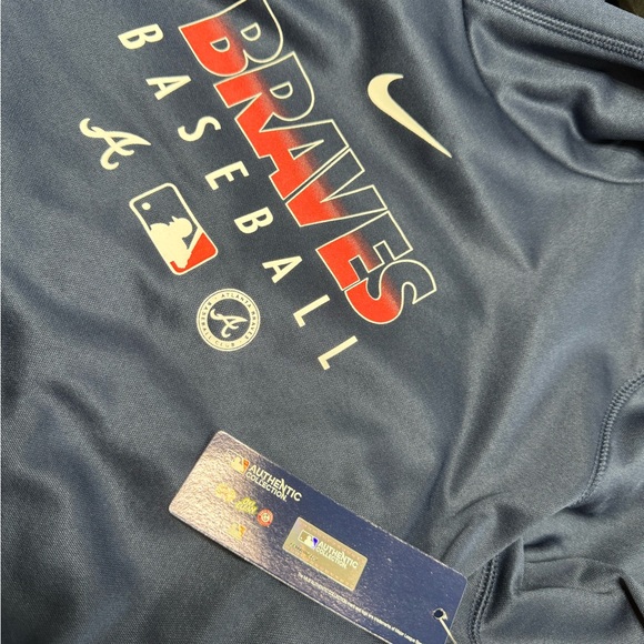Nike Braves Baseball Hoodie - Navy - Picture 5 of 6